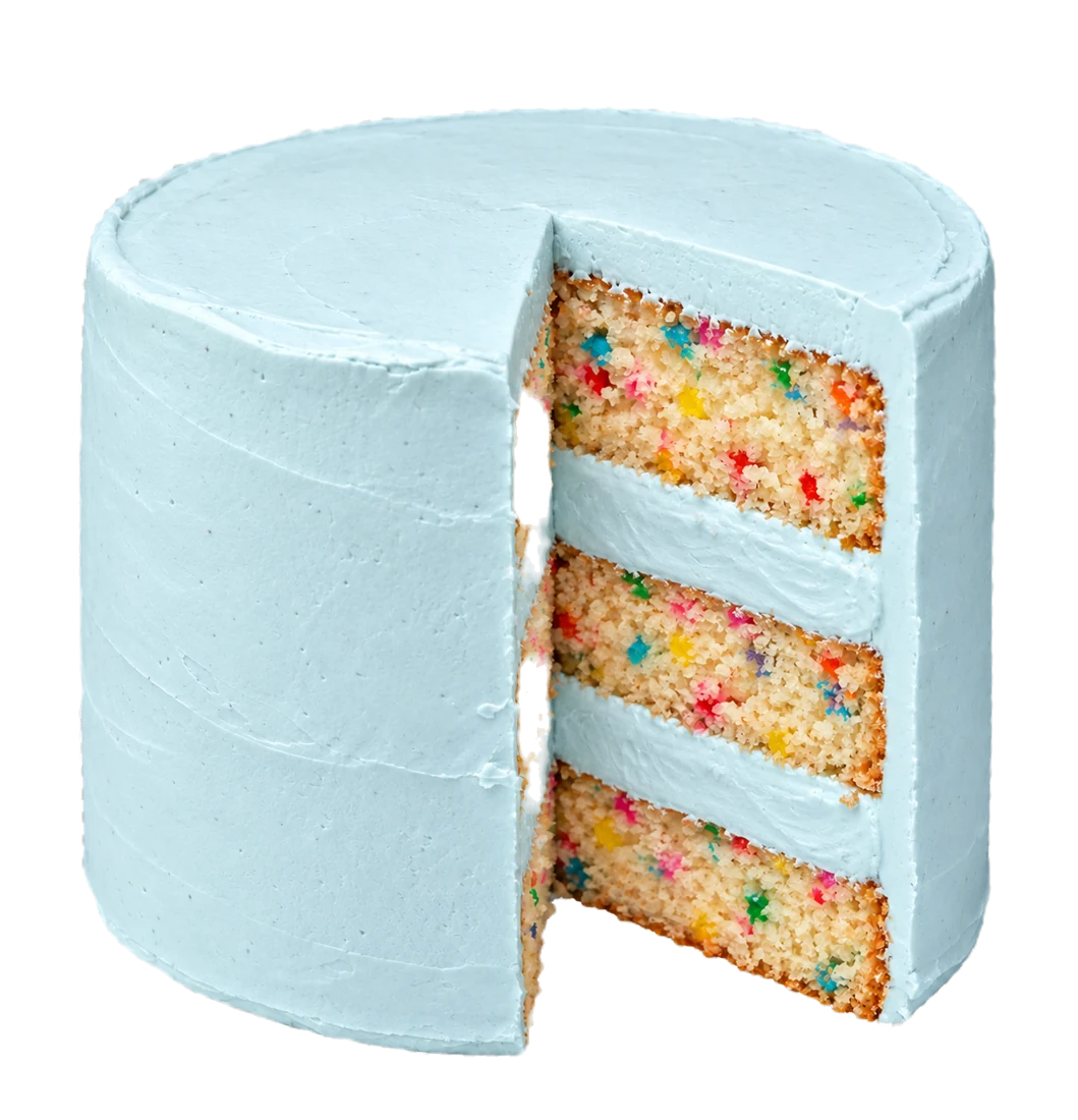 Floured Birthday Cake