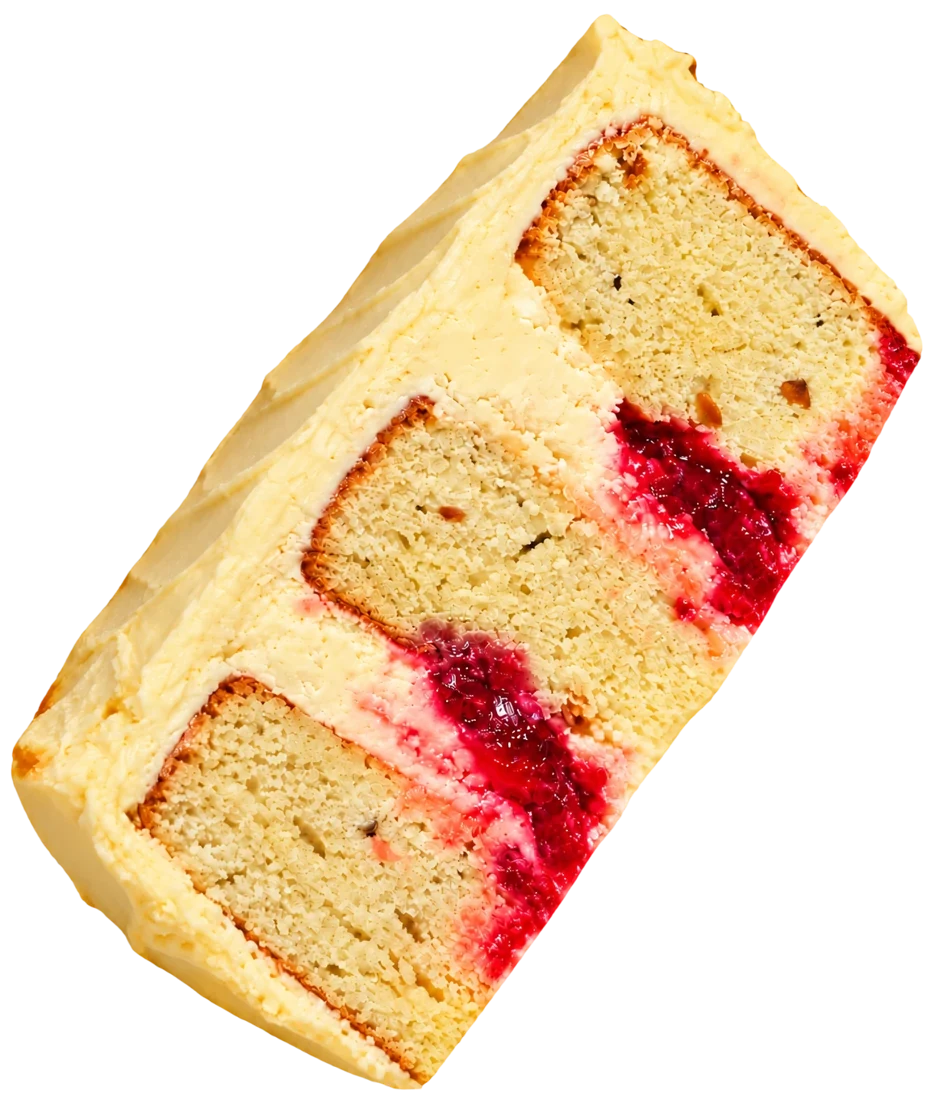 Pistachio Raspberry Crunch Cake